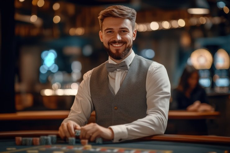 Tampilan antarmuka platform soliter menampilkan kategori sportsbook, kasino langsung, dan slot